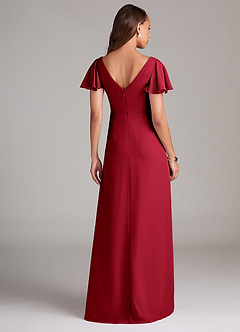 Azazie Soren Bridesmaid Dresses Scarlet A-Line Ruched Chiffon Dress image2