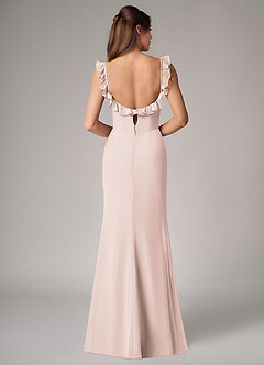 Azazie Callie Bridesmaid Dresses Rose Petal Mermaid Side Slit Chiffon Convertible Dress image2