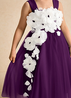 Azazie Dovey Robe Demoiselle D'honneur Fillette Robe Princesse en Tulle Arc Grain De Raisin image7