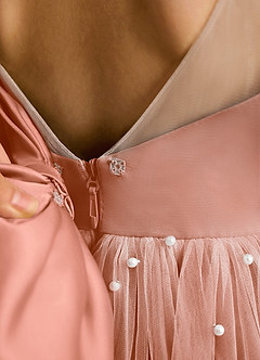 Azazie Trudy Sukienki dla dziewczynek sypiących kwiaty Suknia balowa Dekolt w kształcie serca Tiul Długość herbaty Sukienka image8