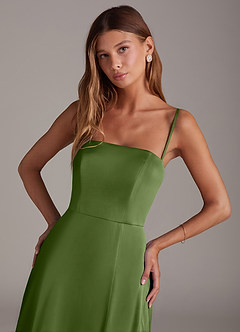 Azazie Wren Bridesmaid Dresses Juniper A-Line Strapless Stretch Satin Convertible Dress image2