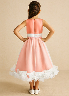 Azazie Stardust Flower Girl Dresses Sunset A-Line Sleeveless Organza Dress image4