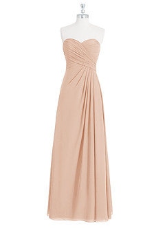 Azazie Arabella Allure Robes de demoiselle d'honneur Robe Trapèze Convertible en Mousseline de soie Encolure en Forme de Cœur Rose Perle image10