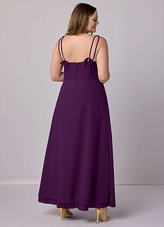 Barbie ♥ Azazie Bridesmaid Dresses Grape A-Line Pleated Chiffon Dress image11