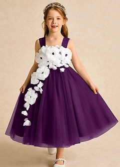 Azazie Dovey Robe Demoiselle D'honneur Fillette Robe Princesse en Tulle Arc Grain De Raisin image1
