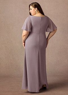 Azazie Rain Abiti per la Madre della Sposa Abito Tubino in Chiffon Perline Dusk image2