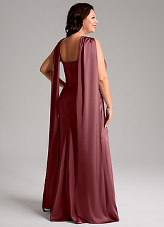 Azazie Kinsley Bridesmaid Dresses Desert Rose Mermaid Side Slit Stretch Satin Dress image9