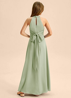 Azazie Beah Junior Klä av A-Line i Stretch Satin Plisserad image2