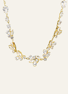 front Crystal Clusters Back Necklace