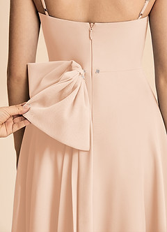 Azazie Bear Junior English Rose A-Line Pleated Chiffon Dress image6