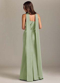Azazie Kinsley Bridesmaid Dresses Dusty Sage Mermaid Side Slit Stretch Satin Dress image2