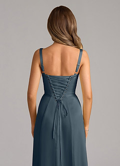 Azazie Amaris Bridesmaid Dresses Twilight A-Line Corset Stretch Satin Dress image6