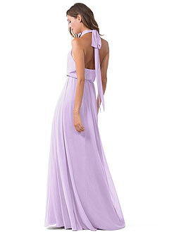 Azazie Landry Bridesmaid Dresses Lilac A-Line Pleated Mesh Dress image5