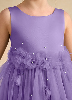 Azazie Lux Flower Girl Dresses Tahiti A-Line Beaded Tulle Dress image7