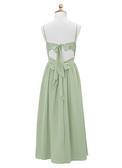 Azazie Zeya Junior Dusty Sage A-Line Chiffon Dress image8
