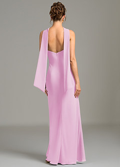 Azazie Cassiana Bridesmaid Dresses Candy Pink Mermaid Pleated Chiffon Dress image5