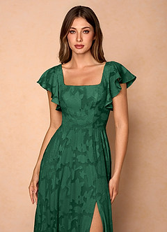 Anna Emerald Green Ruffled Maxi Dress image6
