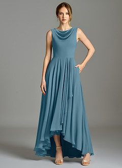 Azazie Wonderland Bridesmaid Dresses Bermuda A-Line Pleated Chiffon Dress image6