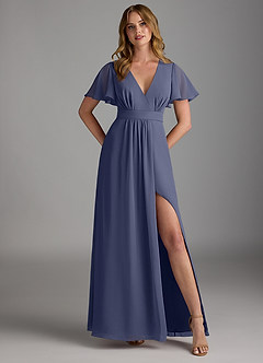 Azazie Zaniah Bridesmaid Dresses Stormy A-Line Chiffon Dress image1