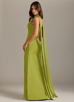 Azazie Kinsley Brautjungfernkleider Meerjungfrau-Linie Seitliche Cut-Outs Stretch-Satin Kleid Zitronengras image6