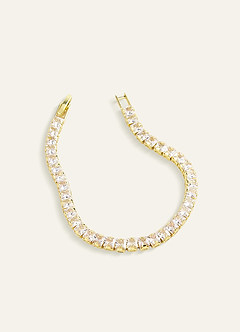 front Crystal Chunky Tennis Bracelet