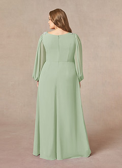 Azazie Gypsy Mother of the Bride Dresses Dusty Sage A-Line V-Neck Sequins Chiffon Dress image8