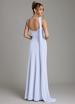 Azazie Jaya Bridesmaid Dresses Lavender Sheath Pleated Chiffon Dress image2