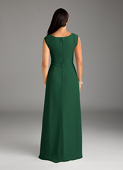Azazie Bettina Mother of the Bride Dresses Dark Green A-Line Lace Chiffon Dress image4