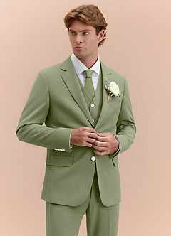 front James Pistachio Structured Stretch 3-piece suit