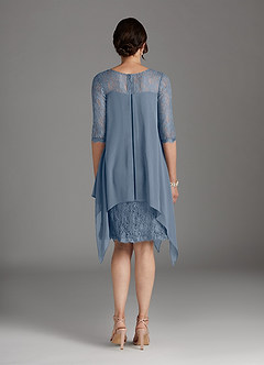Azazie Flo Mother of the Bride Dresses Twilight A-Line Lace Chiffon Dress image4
