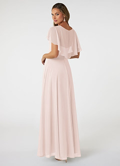 Azazie Jamie Final Sale Rose Petal A-Line Chiffon Dress image4
