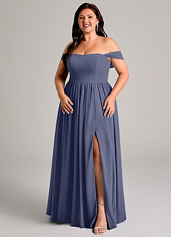 Azazie Calianna Bridesmaid Dresses Stormy A-Line Off the Shoulder Chiffon Convertible Dress image14