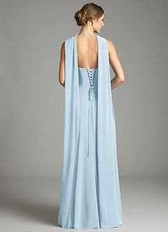 Azazie Ayla Abiti da Damigella Abito A-Line in Chiffon Scollo a Cuore Azzurro image9