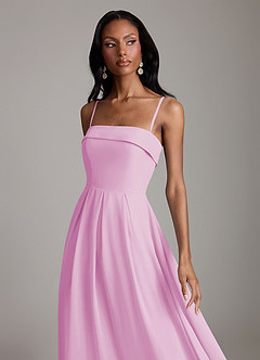 Azazie Lucienne Bridesmaid Dresses Candy Pink A-Line Strapless Chiffon Convertible Dress image3