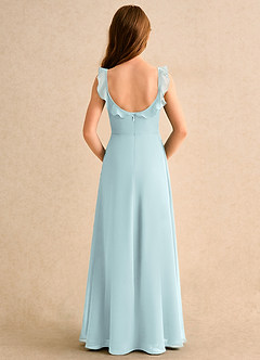 Azazie Chip Girls Formal Flower Girl Dresses Mist A-Line Sleeveless Chiffon Dress image2
