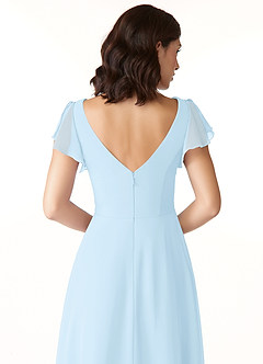 Azazie Omari Bridesmaid Dresses Sky Blue A-Line Chiffon Dress image6