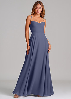 Azazie Elle Bridesmaid Dresses Stormy A-Line Pleated Chiffon Dress image3