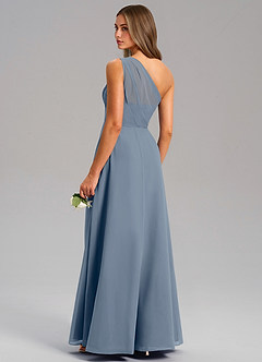 Azazie Phaedra Bridesmaid Dresses Twilight A-Line One Shoulder Chiffon Dress image7