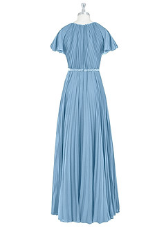 Azazie Kara Modest Bridesmaid Dresses A-Line Pleated Chiffon Floor-Length Dress image8