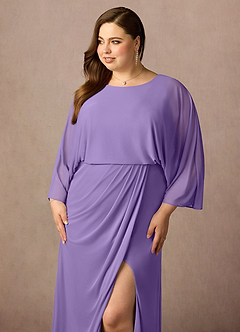 Azazie Ysabella Mother of the Bride Dresses Tahiti Mermaid Pleated Mesh Dress image10