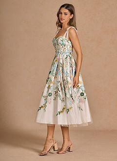 Aurelie Blush Pink Multi Midi Dress image5