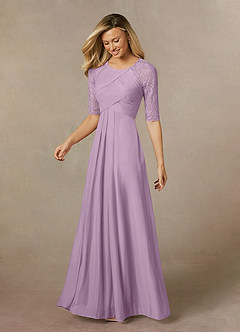 Azazie Raelyn Mother of the Bride Dresses Wisteria A-Line Lace Mesh Dress image3