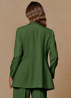 front Rowan Olive Refined Weave Performance 3-Piece Suit