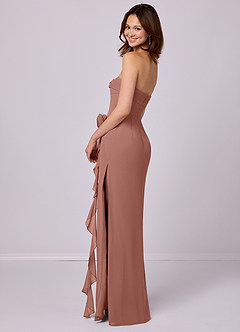 Barbie ♥ Azazie Bridesmaid Dresses Cedar Rose Sheath Strapless Chiffon Convertible Dress image4