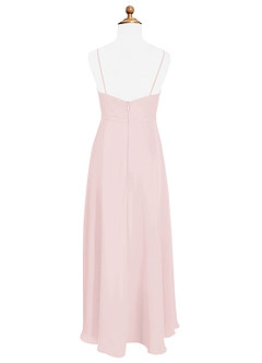Azazie Naeem Junior Blushing Pink A-Line Ruched Chiffon Dress image5
