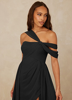 Christian Siriano Bridal for Azazie 1014 Bridesmaid Dresses Draped One-Shoulder Chiffon A-line Dress image7