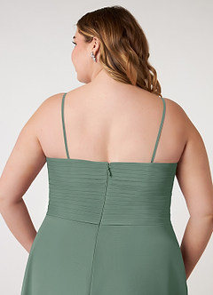 Azazie Arabella Allure Jurken voor bruidsmeisjes Converteerbaar Jurk van Chiffon met A-Lijn Sweetheart Halslijn Eucalyptus image15