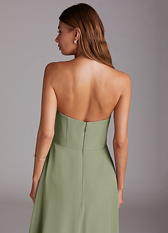 Azazie Wren Bridesmaid Dresses Pistachio A-Line Strapless Chiffon Dress image8