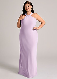 Azazie Doretta At-home Try On Dresses Black Mermaid Pleated Chiffon Dress image9