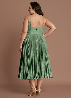 Annie Eucalyptus Pleated Midi Dress image9